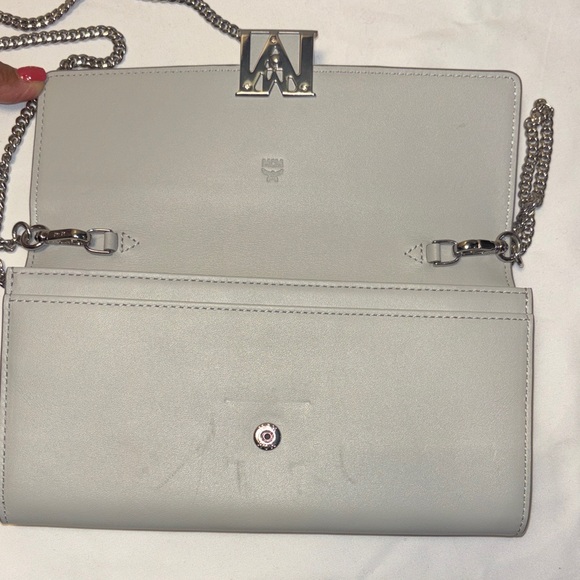 MCM Travia Visetos Leather Mix Chain Wallet - Picture 6 of 13